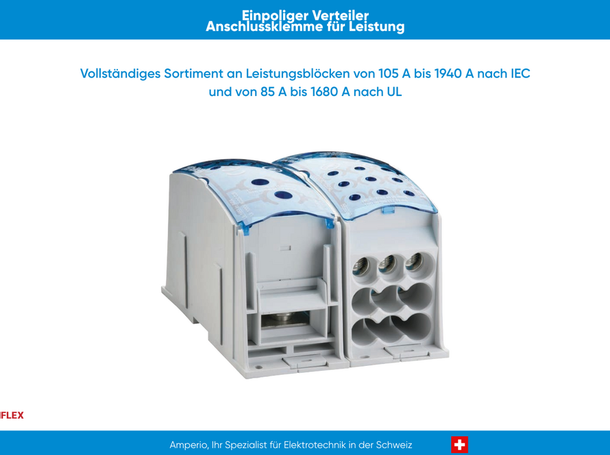 nVent ERIFLEX Einpolige Verteilerblöcke